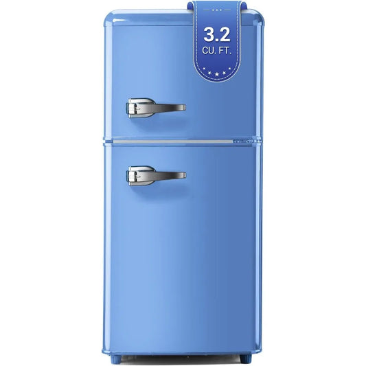 Small Refrigerator With Freezer Retro Adjustable Thermostat