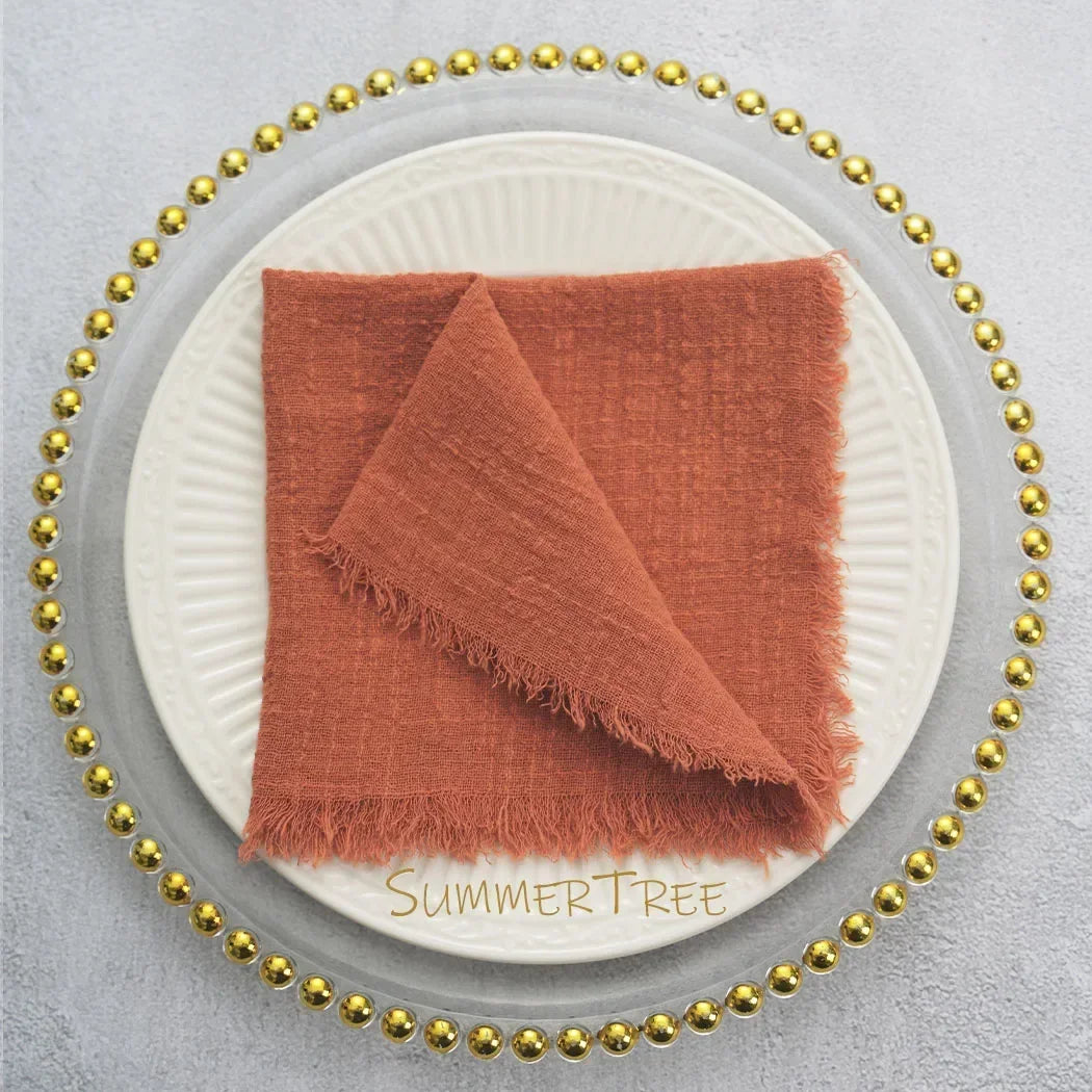24 Pack Cotton Gauze Napkins For Wedding