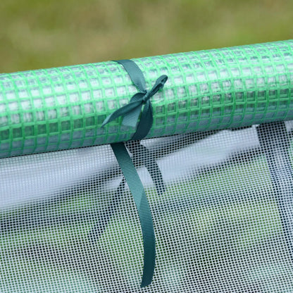 Mini Portable Greenhouse Zippered Windows Door Green