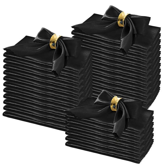 100 Pack Satin Napkins Square Dinner Napkins