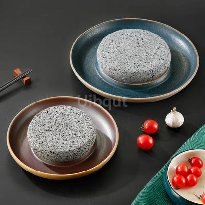 Creative Ceramic Dining Steak Plate Stone Tableware