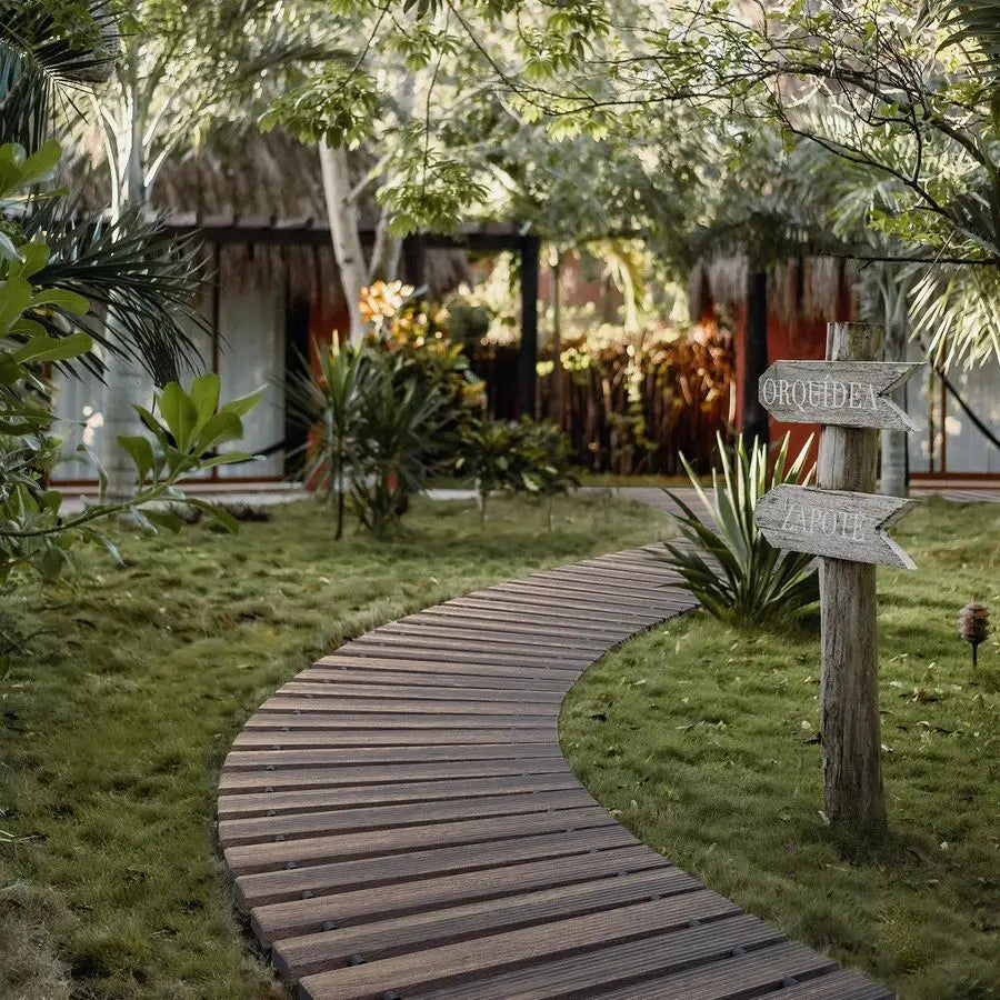 8FT x 17IN Wooden Garden Pathway, Outdoor Roll-out, Walkway