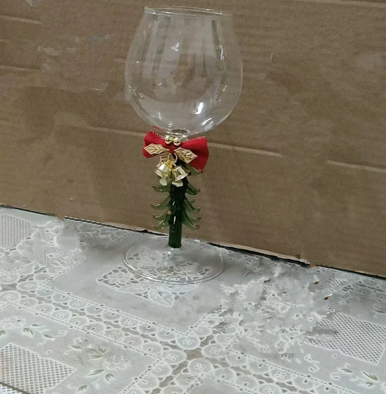 Christmas Decoration Wine Glass For Family Gift