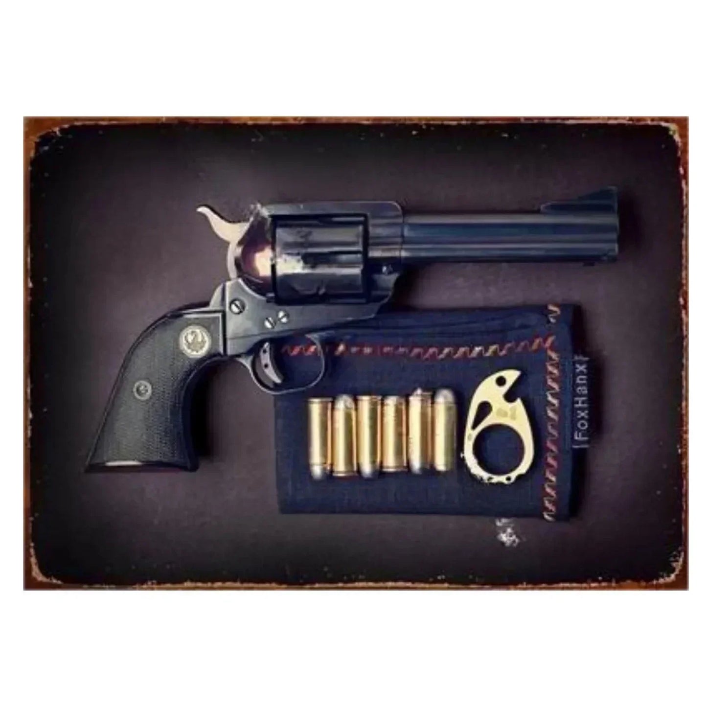 Pistol Metal Signs Military Flair Bar & Club