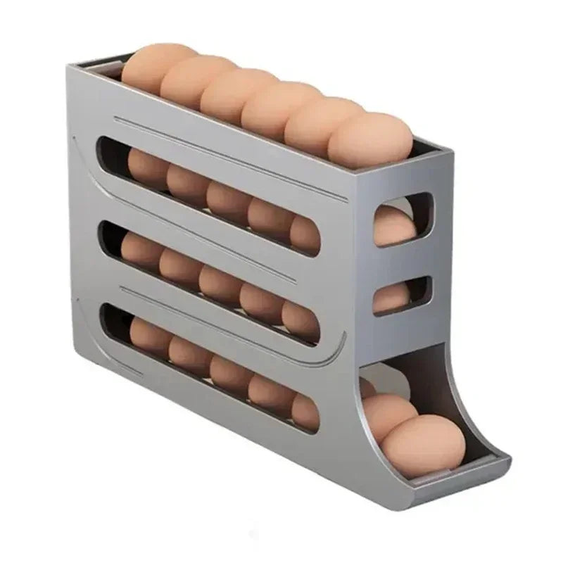 Egg Storage Box Creative Automatic Dispenser For Refrigerator
