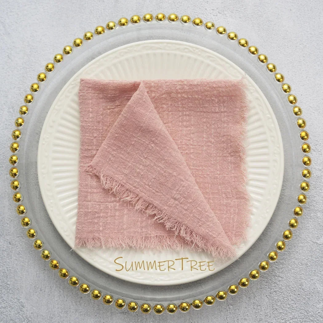 24 Pack Cotton Gauze Napkins For Wedding