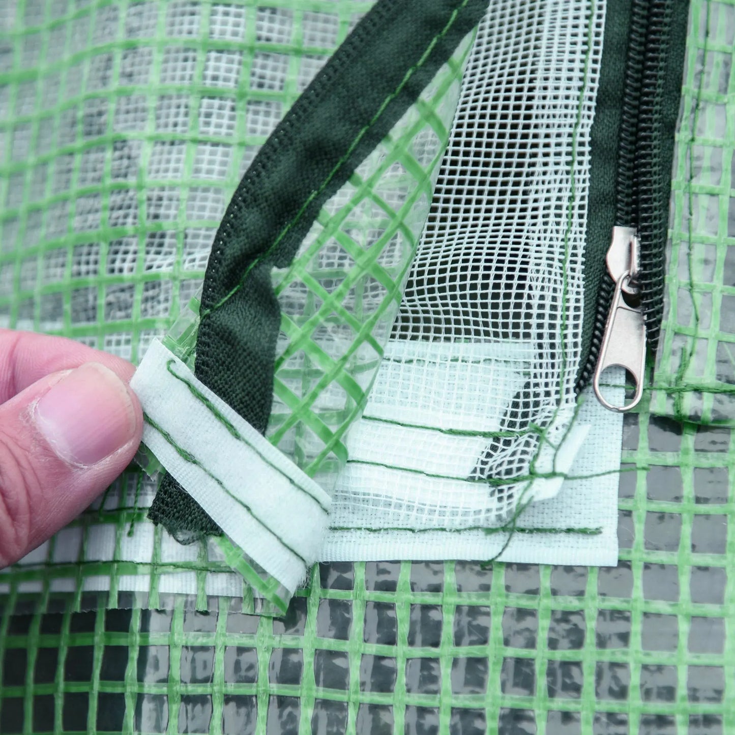 Mini Portable Greenhouse Zippered Windows Door Green