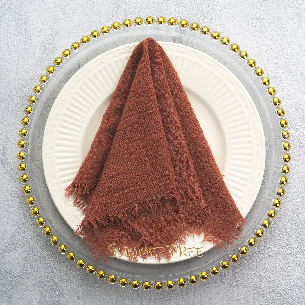 24 Pack Cotton Gauze Napkins For Wedding