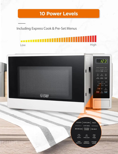 Countertop Microwave Oven LED Display Push Button Door