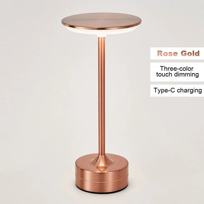 LED Table Lamp Touch Sensor Portable Bedroom Reading Lamp