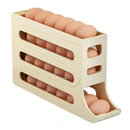 Egg Storage Box Creative Automatic Dispenser For Refrigerator