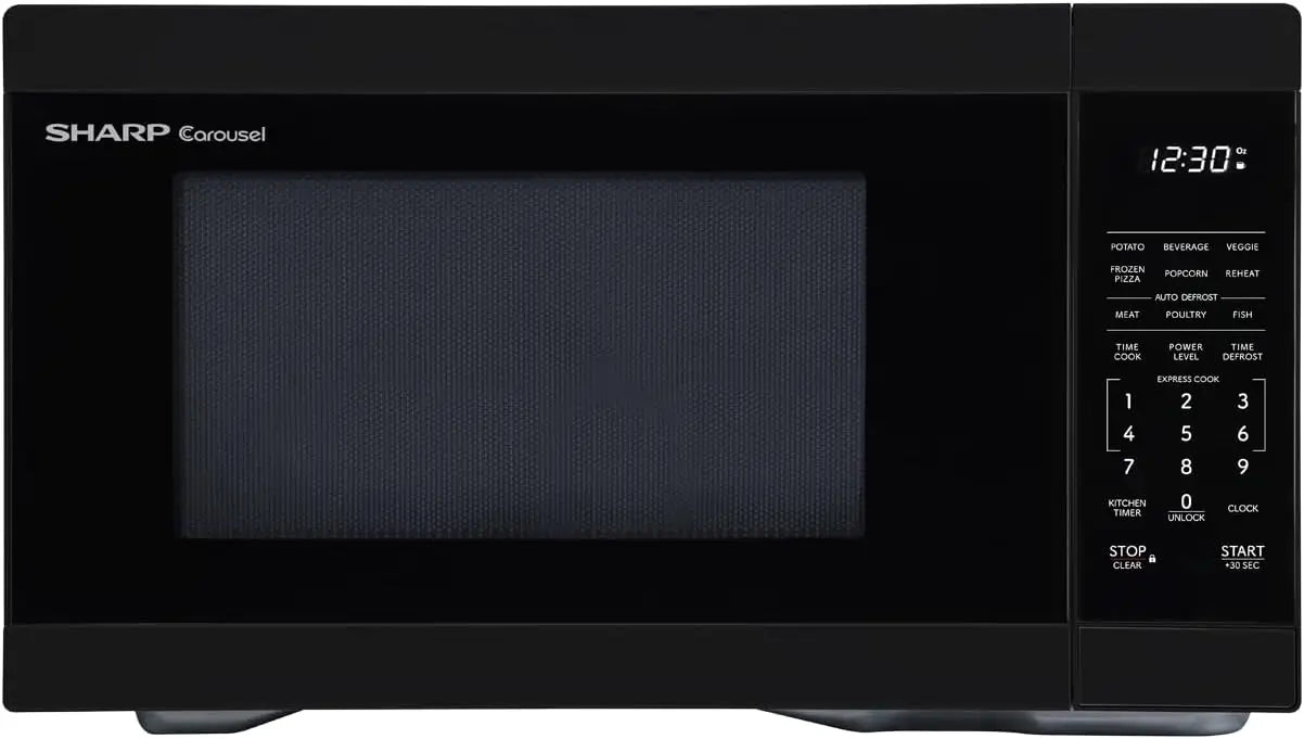 Compact Countertop Microwave Oven With Removable Turntable