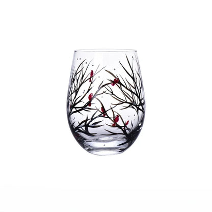Crystal Glass Painted Creative Four Seasons Wine Goblets