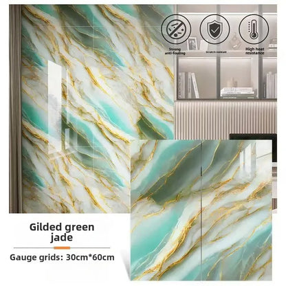 Self Adhesive Marble Stickers PVC Tiles Kitchen Bathroom