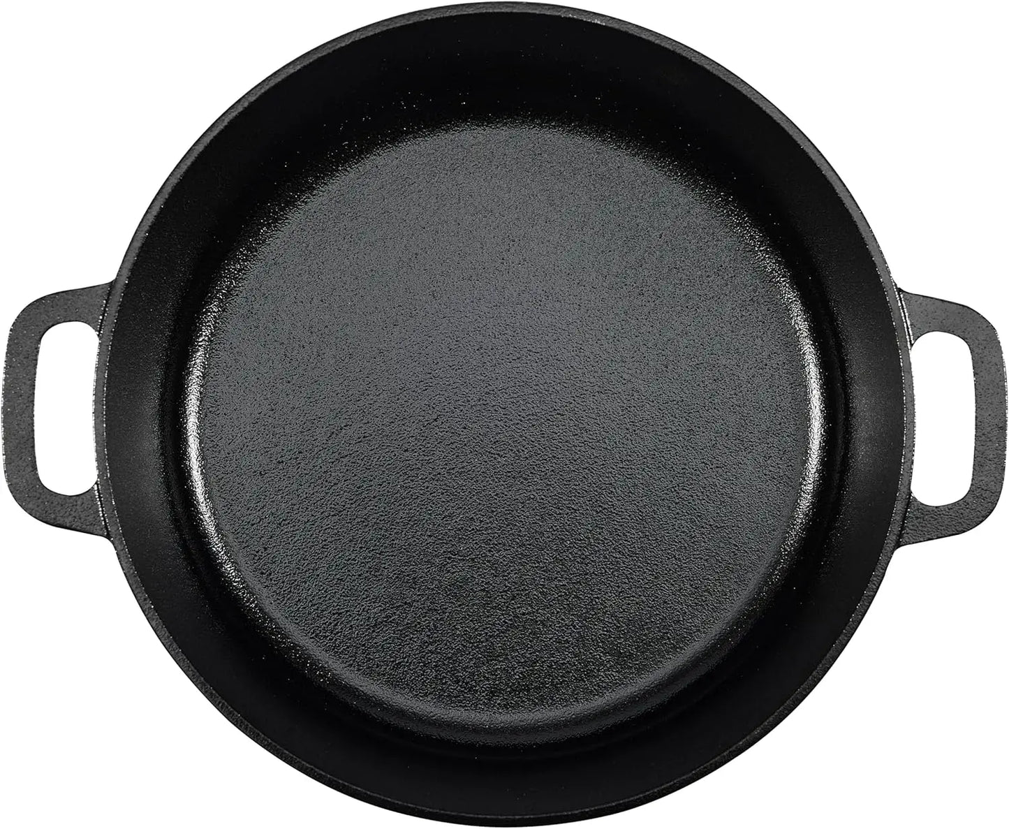 Cast Iron Dutch Oven Pot With Lid Dual Handles.