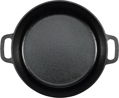 Cast Iron Dutch Oven Pot With Lid Dual Handles.