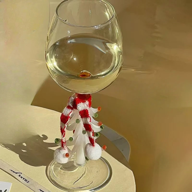 Christmas Decoration Wine Glass For Family Gift