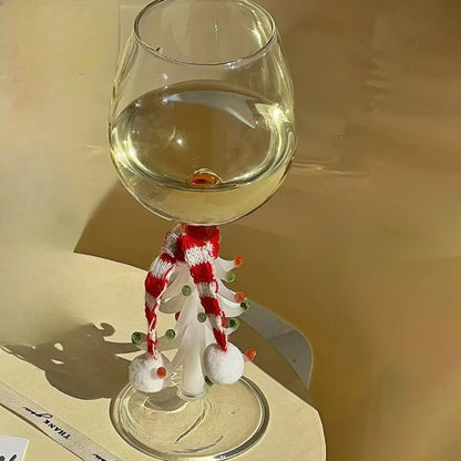 Christmas Decoration Wine Glass For Family Gift