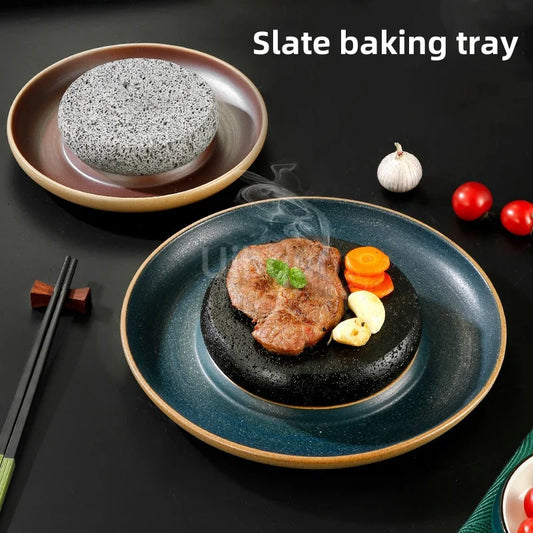 Creative Ceramic Dining Steak Plate Stone Tableware