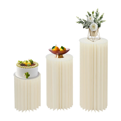 3PCS Wedding Party Flower Stand Cylinder Dessert Table