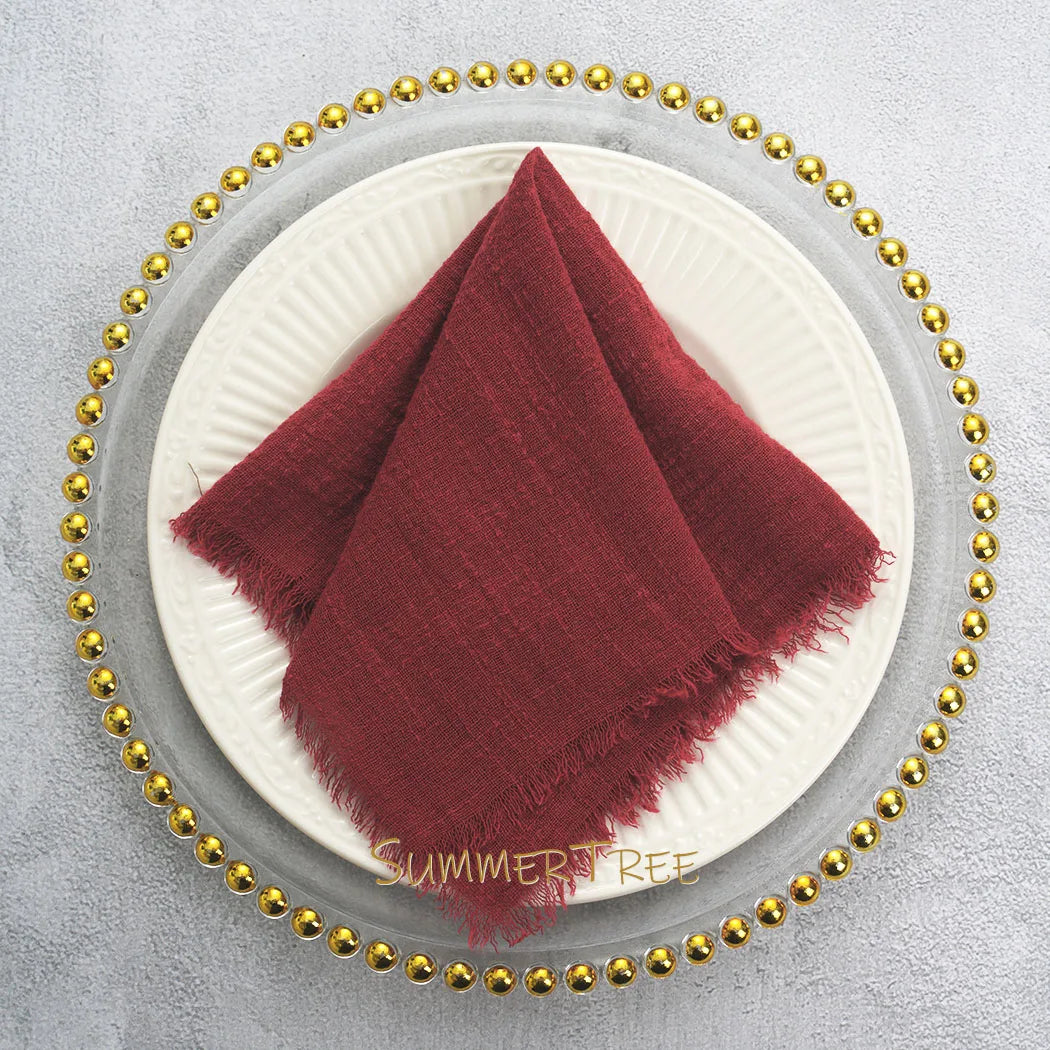 24 Pack Cotton Gauze Napkins For Wedding