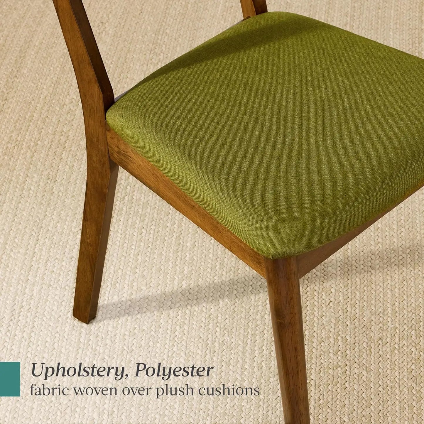 Dining Chairs Set of 2 Mid-Century Modern Upholstered