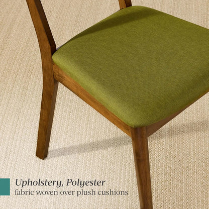 Dining Chairs Set of 2 Mid-Century Modern Upholstered