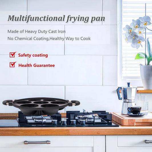 Cast iron Non-Stick Cooking Skillet For Breakfast