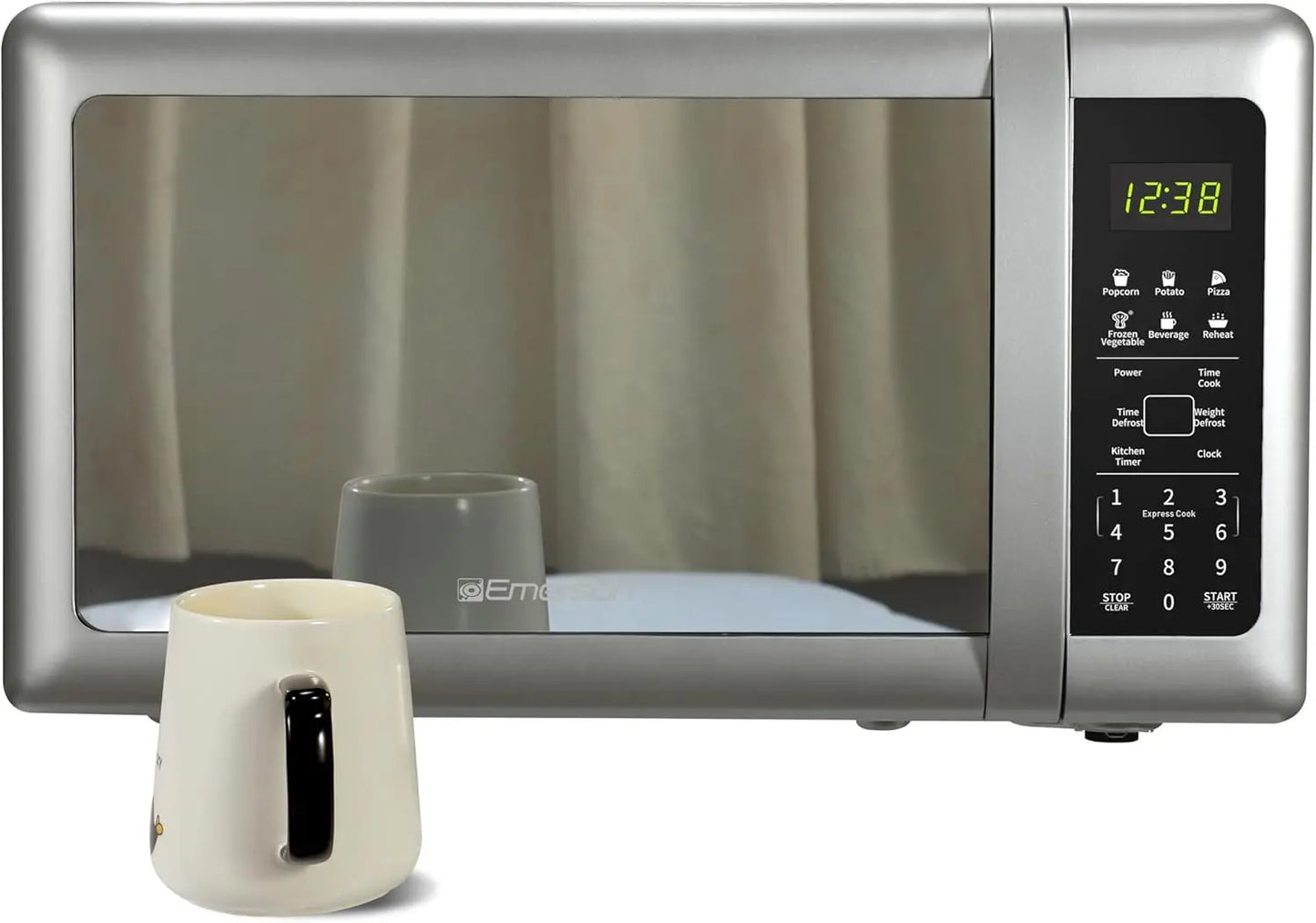 Silver Microwave Oven 700W Child Safe Lock