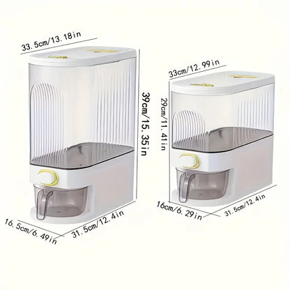 Large Rice Dispenser Pantry Storage & Measuring Cup