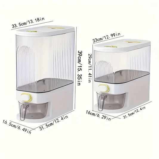 Large Rice Dispenser Pantry Storage & Measuring Cup