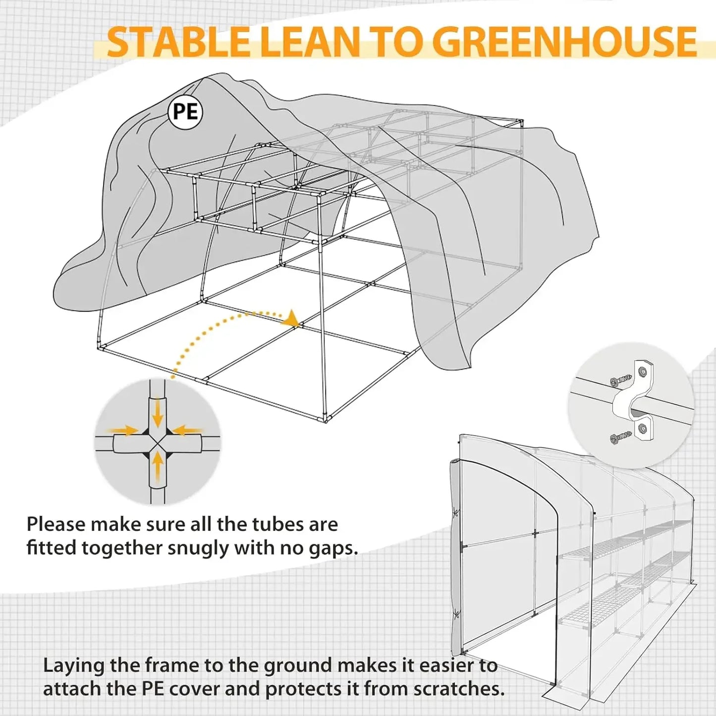 Bestselling Portable Lean-To  Greenhouse  Roll-Up  Zipper Doors