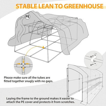 Bestselling Portable Lean-To  Greenhouse  Roll-Up  Zipper Doors