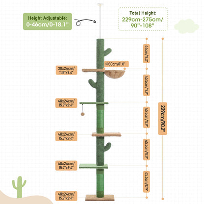 Cat Tree Cactus Tower Indoor Scratching Post