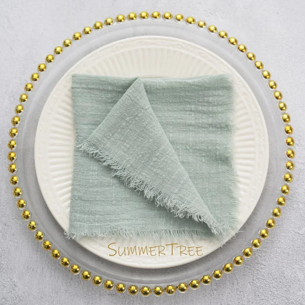 24 Pack Cotton Gauze Napkins For Wedding