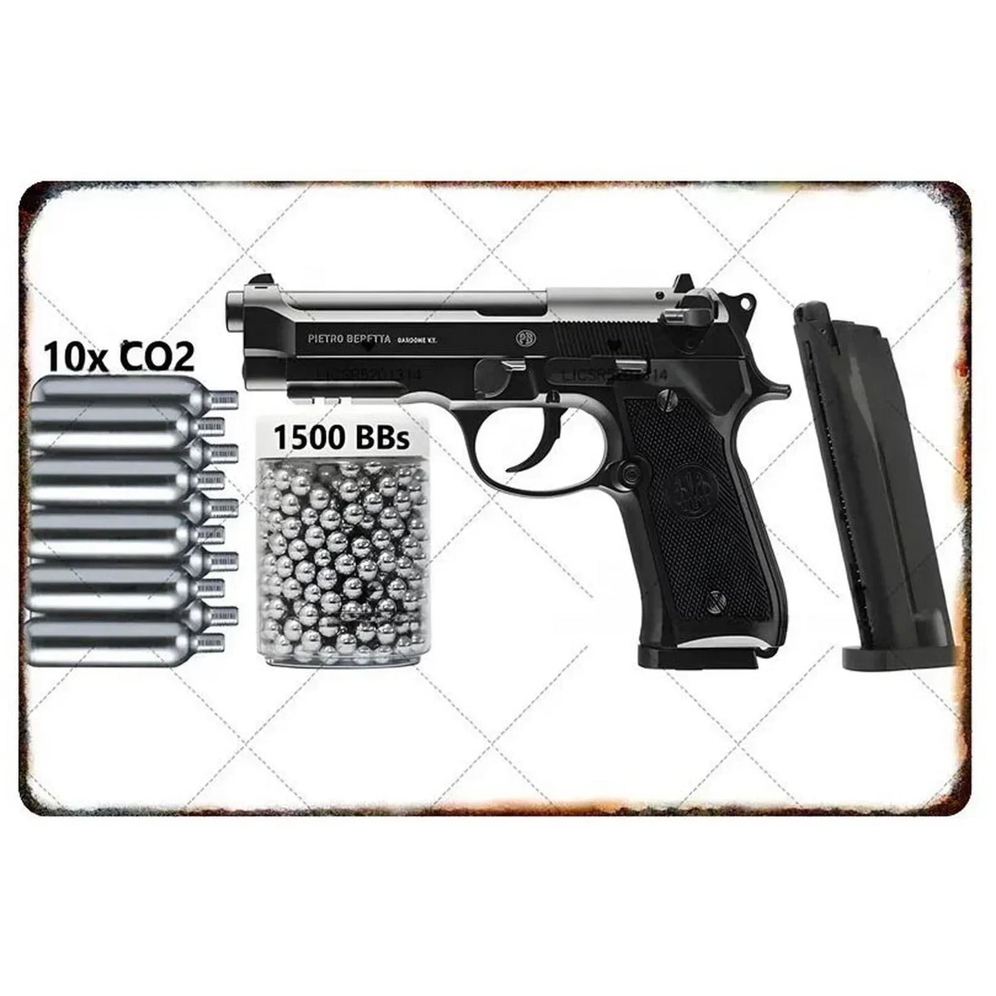 Pistol Metal Signs Military Flair Bar & Club