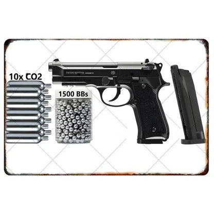 Pistol Metal Signs Military Flair Bar & Club