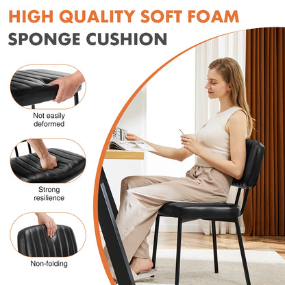 Faux Leather Modern Dining Chairs For Kitchen & Dining Room