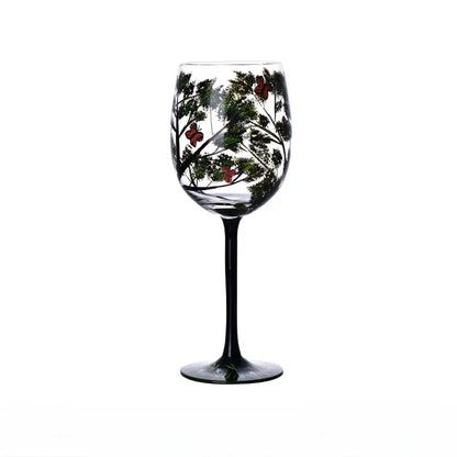 Crystal Glass Painted Creative Four Seasons Wine Goblets