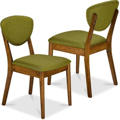 Dining Chairs Set of 2 Mid-Century Modern Upholstered