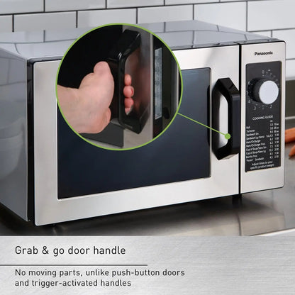 Compact Silver Microwave Oven With 6 Minute Timer