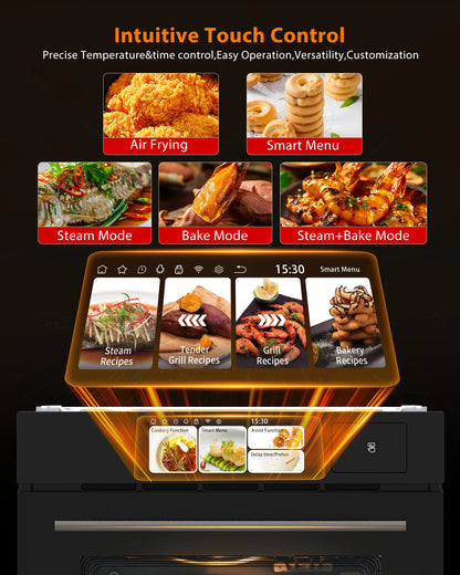 Built-in Electric Wall Oven Display 8 Cooking Modes
