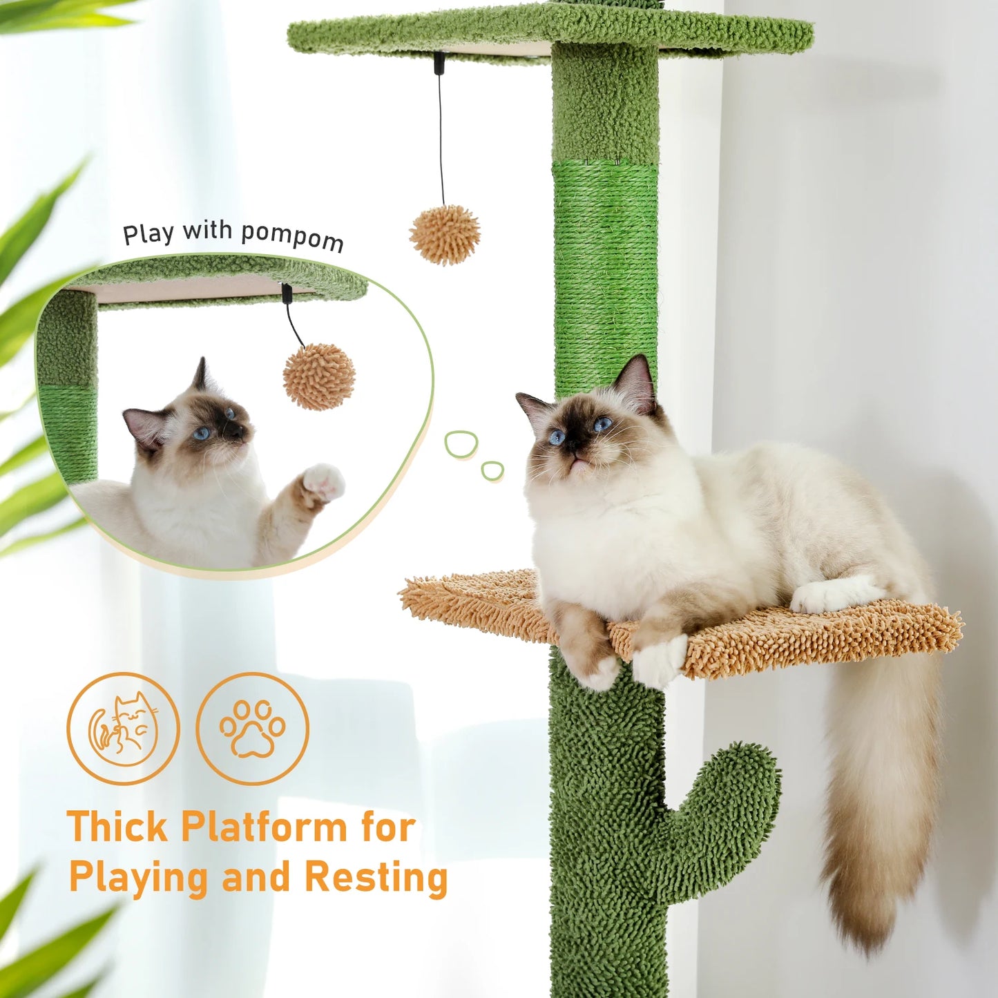 Cat Tree Cactus Tower Indoor Scratching Post