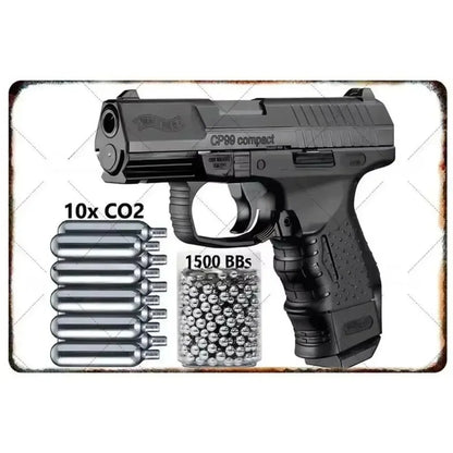 Pistol Metal Signs Military Flair Bar & Club