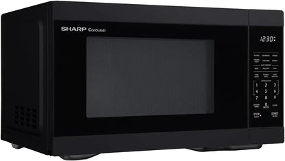 Compact Countertop Microwave Oven With Removable Turntable