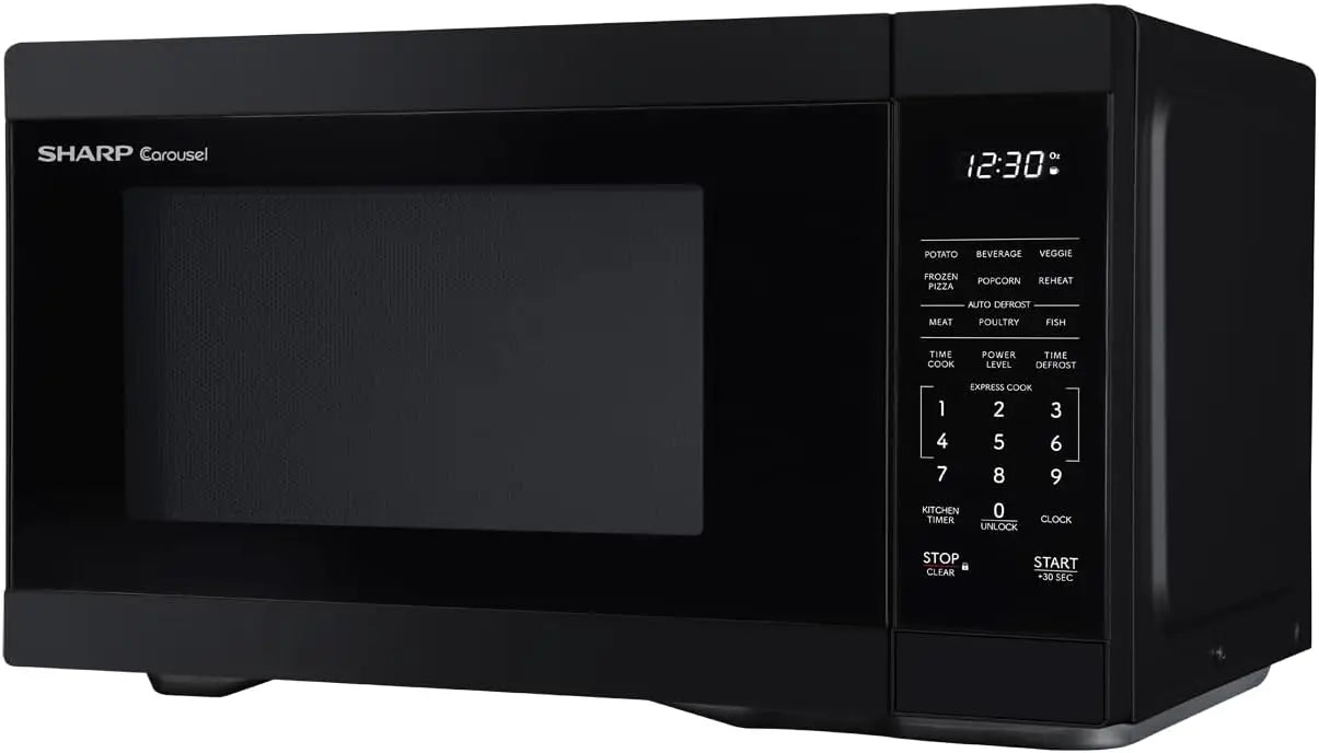 Compact Countertop Microwave Oven With Removable Turntable