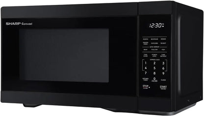 Compact Countertop Microwave Oven With Removable Turntable