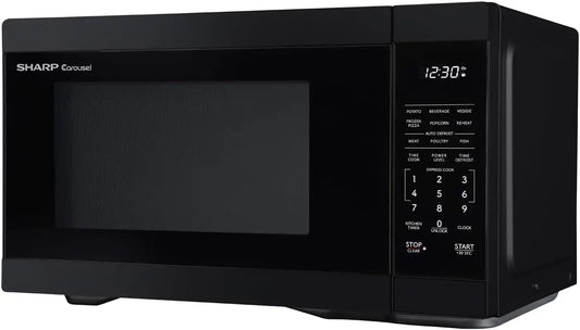 Compact Countertop Microwave Oven With Removable Turntable