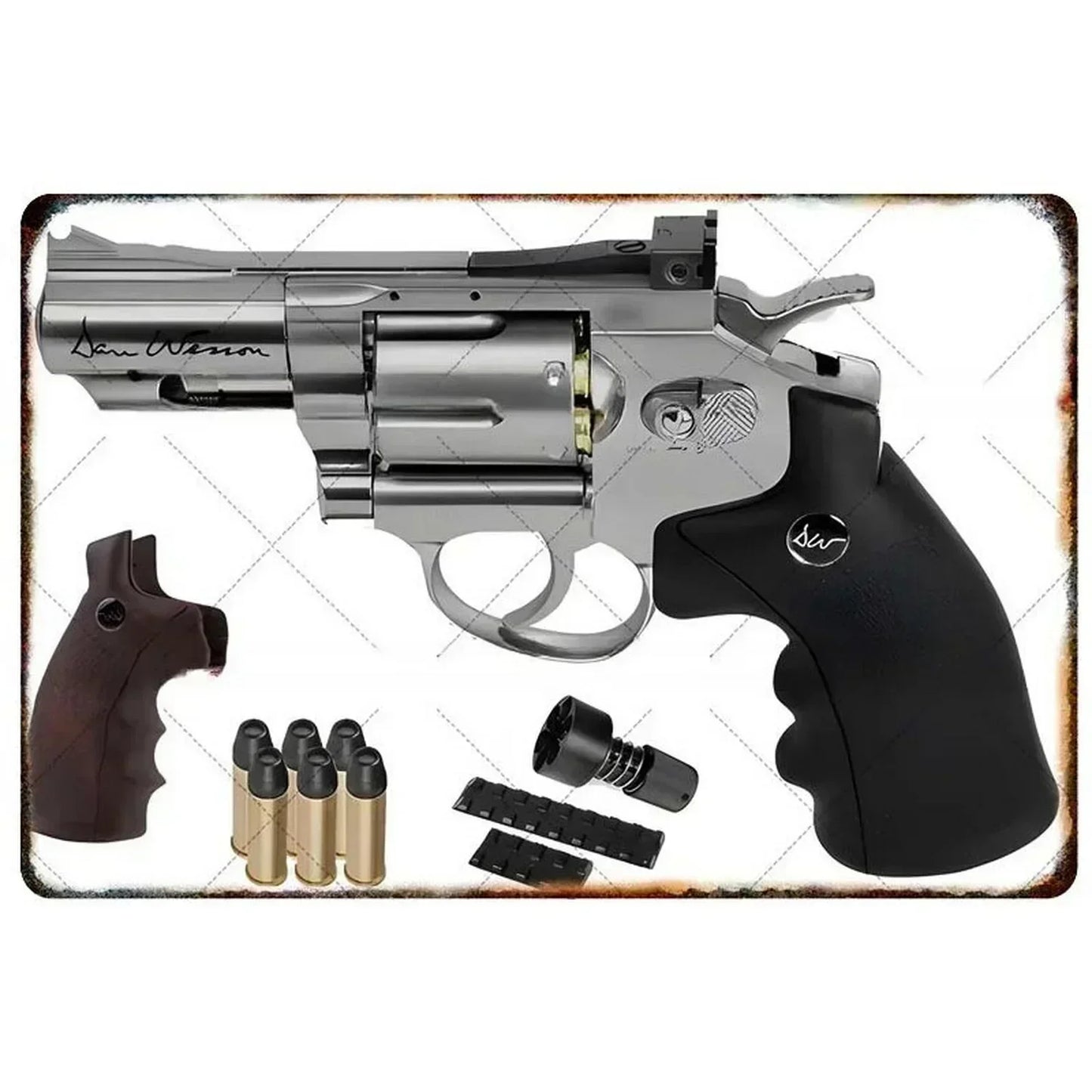 Pistol Metal Signs Military Flair Bar & Club