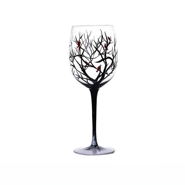 Crystal Glass Painted Creative Four Seasons Wine Goblets